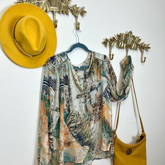 ✨ Shabby chic tunic blouse Xl ptp 24” l 31” - Picture 3 of 3